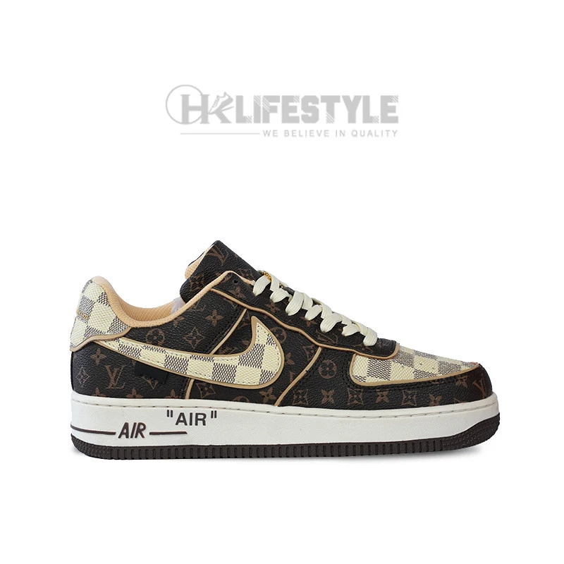 靴/バッグ Louis Vuitton Nike Air Force 1 Low Monogram Brown Damier Azur Louis Vuitton Nike Air Force 1 Low Monogram Marrón Damier Azur