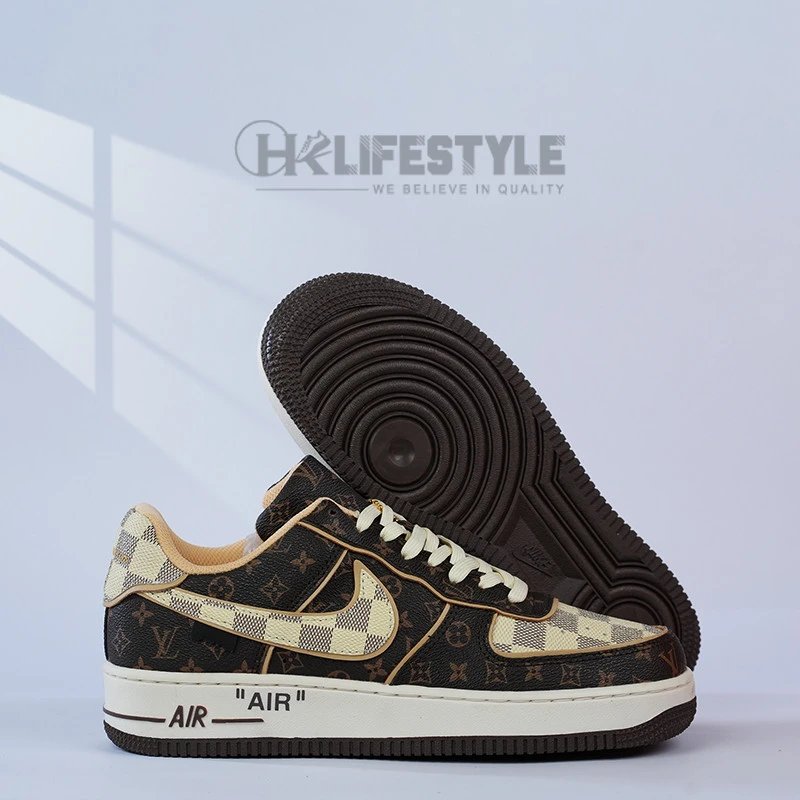 靴/バッグ Louis Vuitton Nike Air Force 1 Low Monogram Brown Damier Azur Nike Air Force 1 Low Louis Vuitton Monogram Brown Damier Azur